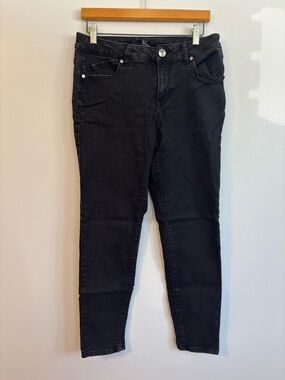 Ag Denim Dark Wash Black Cotton Skinny Jeans Size 8
